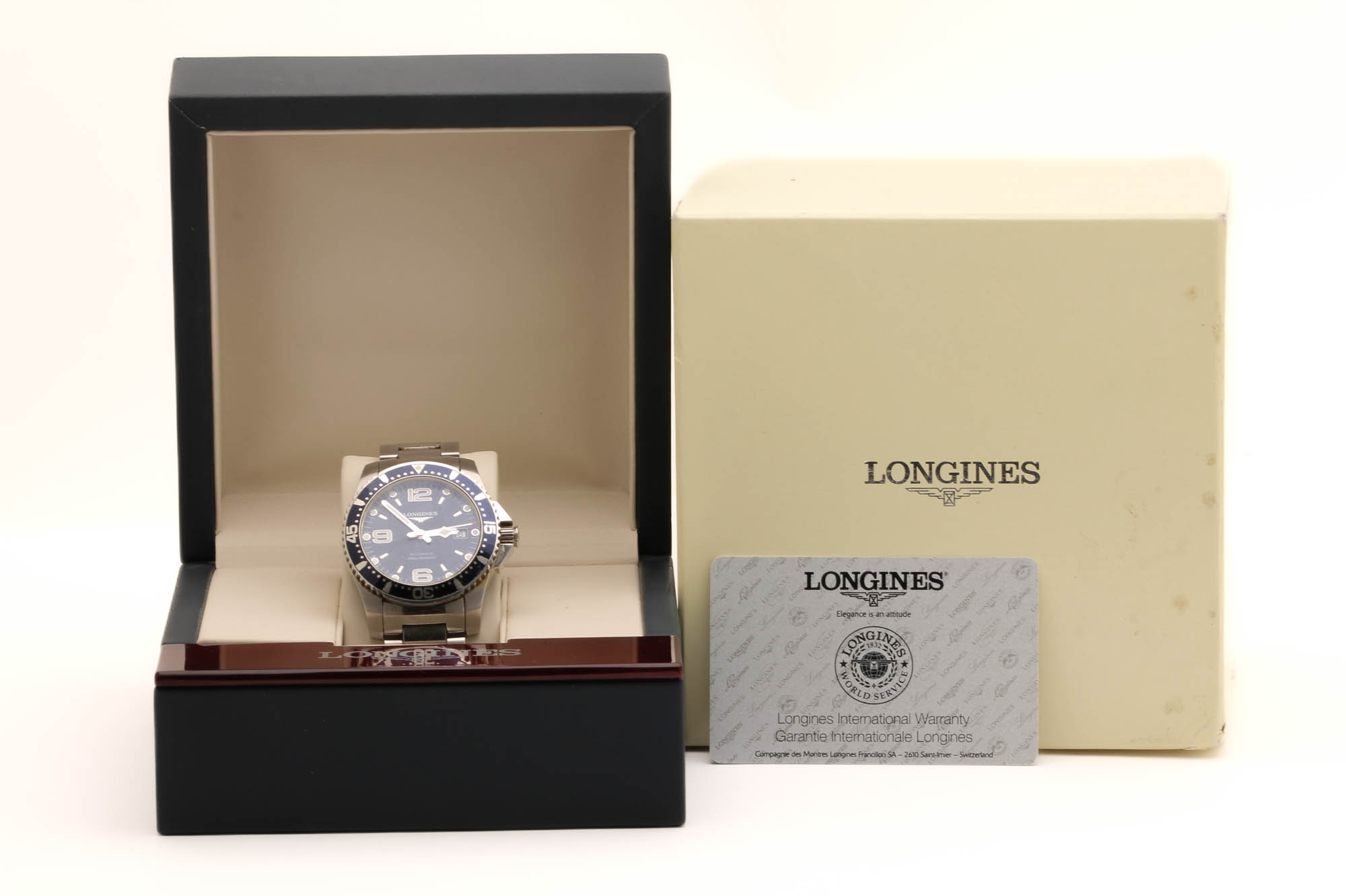 HERRUR LONGINES HYDROCONQUEST AUTOMATIC 41MM DATUM ST L BL