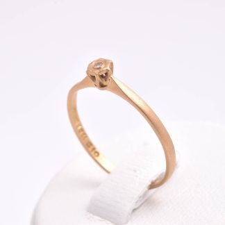 RING M ÅTTKANT-SLIPAD DIAMANT, 17MM, TILLV. GULDFYND 1992