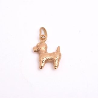 HÄNGE PUDEL, 2,2CM INKL ÖGLAN, SVENSK IMPORT-STÄMPEL