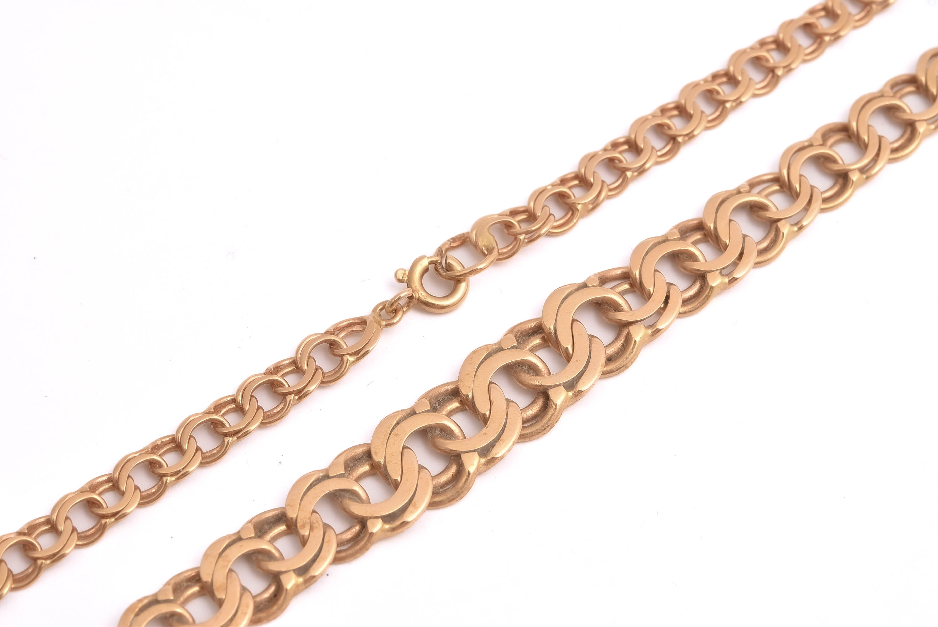 HALSKEDJA BISM DOSERAD 42CM, BREDD: 4,2-8,6MM, SVENSKA STÄMPLAR (OBS!! DEFEKT LÅS, DOCK LÄTT ATT BYTA UT)