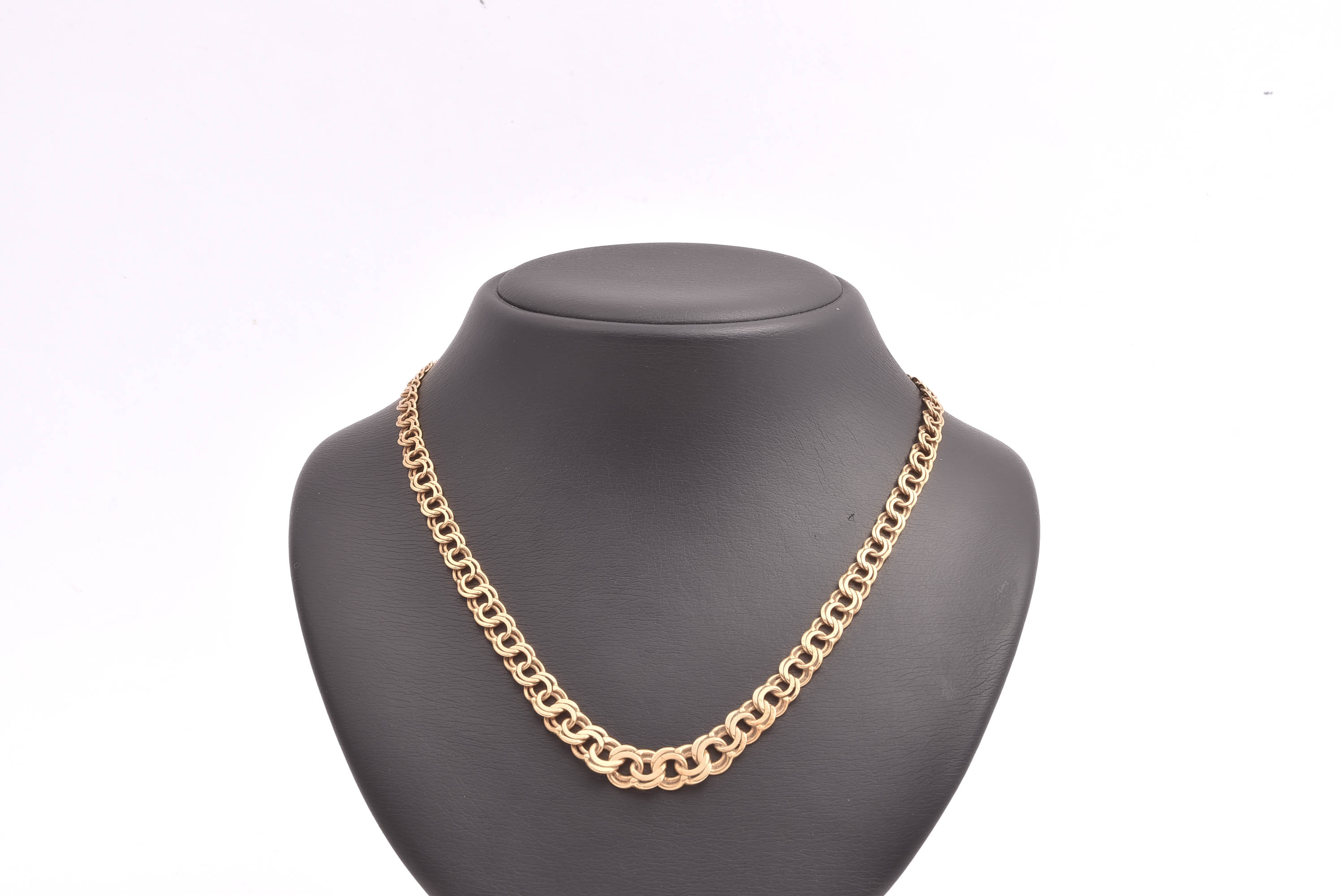 HALSKEDJA BISM DOSERAD 42CM, BREDD: 4,2-8,6MM, SVENSKA STÄMPLAR (OBS!! DEFEKT LÅS, DOCK LÄTT ATT BYTA UT) - Bild 2