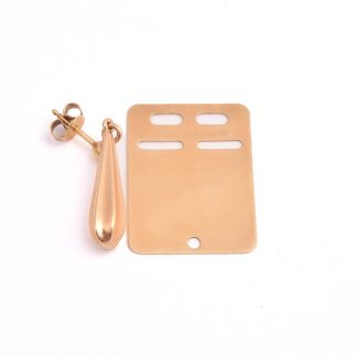 HÄNGE ID-BRICKA M GRAVYR, ETT UDDA ÖRHÄNGE (BÄGGE M SVENSKA STÄMPLAR)