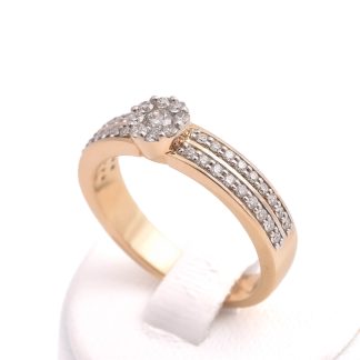 RING M 45 BRILJANT-SLIPADE DIAMANTER TOT. 0,57CT WESSELTON Si, 19,25MM, TILLV. GULDFYND, REK. NYPRIS: 30998:-