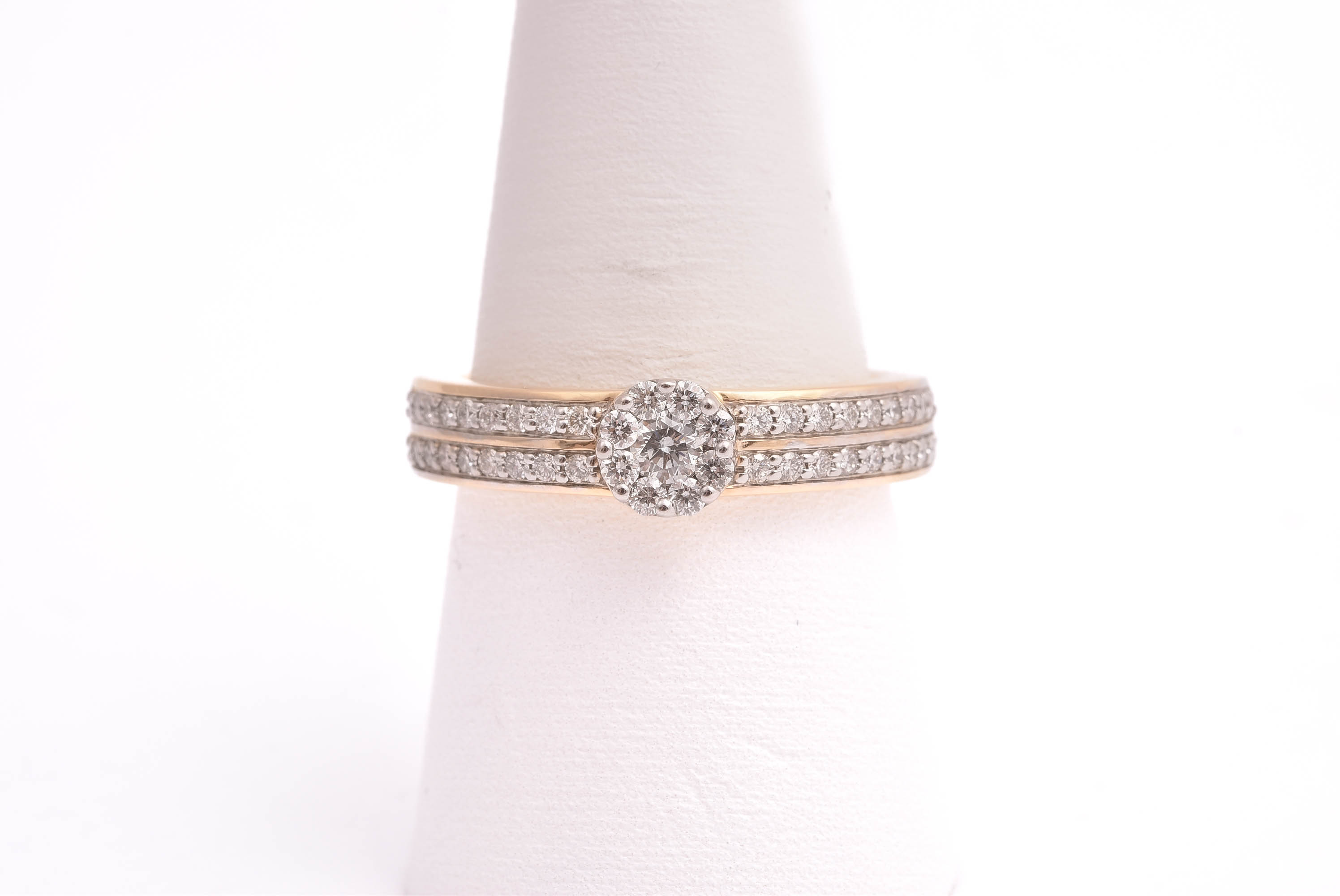 RING M 45 BRILJANT-SLIPADE DIAMANTER TOT. 0,57CT WESSELTON Si, 19,25MM, TILLV. GULDFYND, REK. NYPRIS: 30998:- - Bild 2