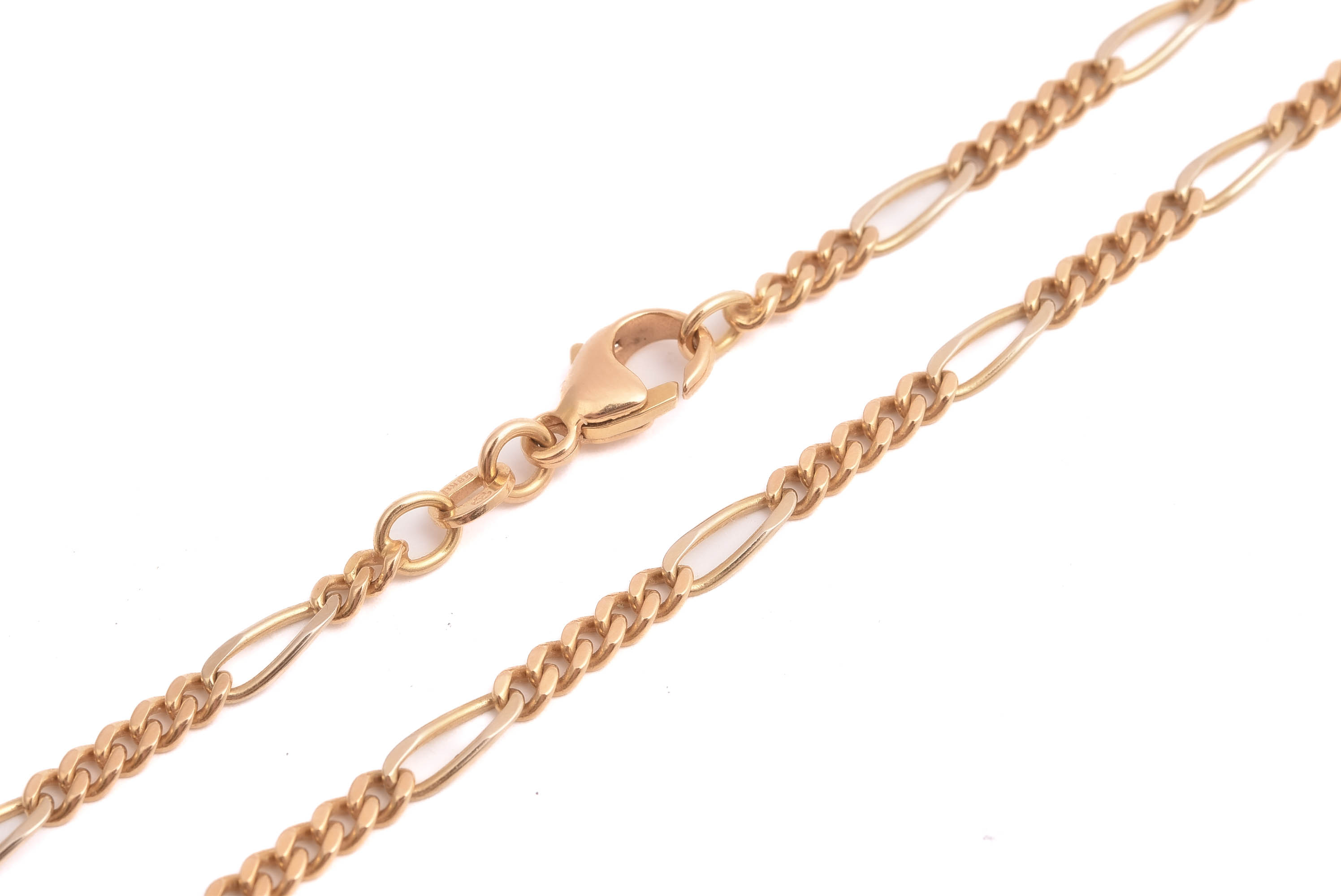 HALSKEDJA FIGARO 51CM, BREDD: 2,9MM, SVENSK ”KATTFOT”-STÄMPEL