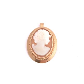 HÄNGE/BROSCH SNÄCK-CAMÉ, 3,1CM INKL ÖGLAN, TILLV. BRONSIL, KÖPING