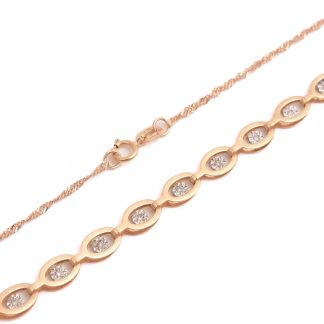 HALSSMYCKE M 11 ÅTTKANT-SLIPADE DIAMANTER, 45,5CM (KAN ÄVEN LÅSAS VID 42,5CM) TILLV. GULDFYND