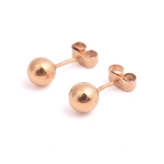 PAR ÖRHÄNGEN KULOR, 5,5MM, PORTUGISISKA STÄMPLAR (GULDHALT 80%)