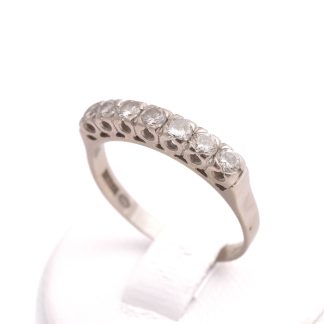 RING VITGULD ALLIANS M 7 BRILJANT-SLIPADE DIAMANTER TOT. 0,56CT, 18MM, TILLV. CESON, GÖTEBORG 1973