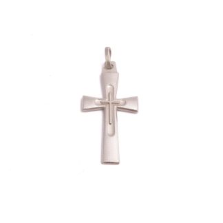 HÄNGE SILVER KORS 3,2CM, SVENSK IMPORT-STÄMPEL