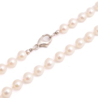 COLLIER SÖTVATTEN-PÄRLOR (7,0-7,5MM) 54CM, SILVERLÅS (EVENTUELLT I BEHOV AV ATT TRÄS OM)