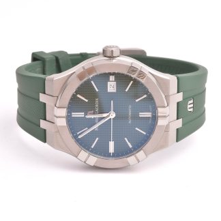 HERRUR MAURICE LACROIX AUTOMATIC 42MM, MODELL: AIKON AI6008-SS00F-630-D MED GUMMIARMBAND & METALL-LÄNK, EJ CERT, I ORIG ETUI M YTTERLÅDA, REK. NYPRIS: 27290:-