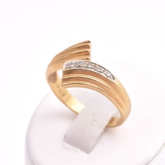 RING M 5 BRILJANT-SLIPADE DIAMANTER TOT. 0,05CT, 17,5MM, SVENSK "KATTFOT"-STÄMPEL