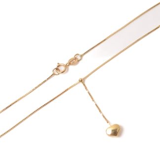 HALSSMYCKE VENETIANSK M HJÄRTA, 42CM, ITALIENSKA STÄMPLAR