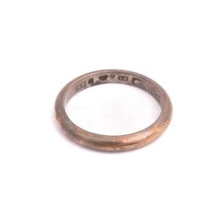 RING SILVER SL UTAN GRAVYR, 19,5MM (OXIDERAD) SVENSKA STÄMPLAR, TILLV. 1937