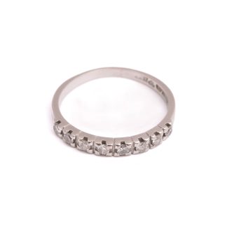 RING VITGULD ALLIANS M 8 BRILJANT-SLIPADE DIAMANTER TOT. 0,27CT ENLIGT INSKRIPTION, 18MM, ÄNDRAD I STORLEK. TILLV. ÖRN, GÖTEBORG