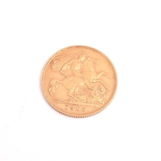 MYNT HALF SOVEREIGN STORBRITANNIEN 1908