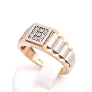 RING KL M VITA SYNTETISKA STENAR (EN STEN SITTER SNETT) 18,5MM