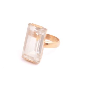 RING M VIT STEN, 15,75MM, GRAVYR I SKENAN, SVENSKA STÄMPLAR