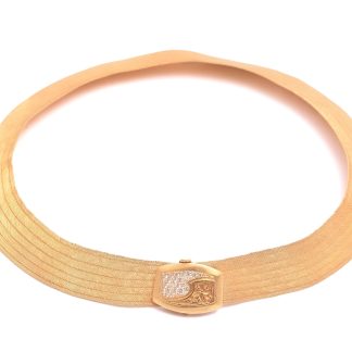 HALSSMYCKE (BUCKLIG) M VITA SYNTETISKA STENAR, 37CM