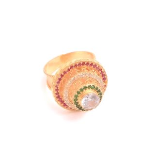 RING M SYNTETISKA STENAR (3 STENAR SAKNAS) 16,75MM