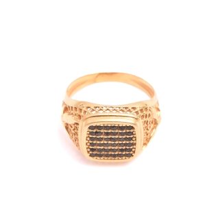 RING KL M ÖRNAR & SVARTA SYNTETISKA STENAR, 18,25MM (LAGNING PÅ SKENAN)