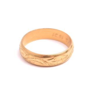 RING M MÖNSTER, 19,25MM, GRAVYR I SKENAN, TILLV. THOMAS DANIELSSON, SANDVIKEN 1978