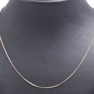 HALSKEDJA FÖRGYLLT SILVER VENETIANSK 42,5CM (BUCKLIG, FÖRGYLLNINGEN SLITEN) TILLV. ITALIEN