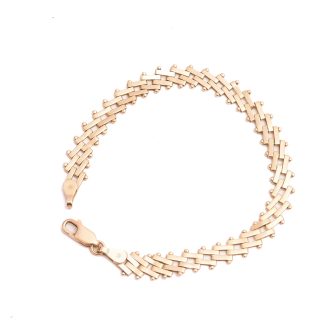 ARMLÄNK STAKET-LÄNK (BUCKLIG) 19,5CM, BREDD: 7MM, TILLV. GULDFYND