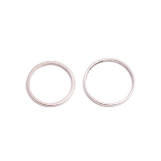 2 RINGAR VITGULD SL M GRAVYR, 16,75MM RESP 18,75MM, SVENSKA STÄMPLAR