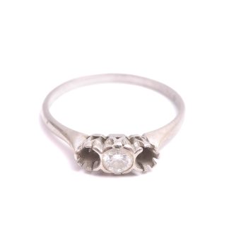 RING VITGULD M DIAMANT (OBS!! 2 STENAR SAKNAS) 17,5MM, SVENSKA STÄMPLAR