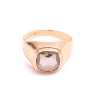 RING KL M STEN (REPOR & SLITAGE PÅ STENEN, REPOR & BUCKLOR PÅ GULDET) 19,75MM, TILLV. GÖTEBORG 1961