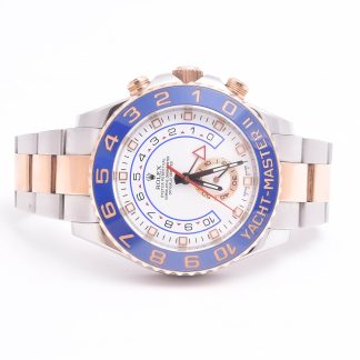 HERRUR ROLEX YACHTMASTER II AUTOMATIC 44MM, STÅL & ROSÉGULD, MODELL: 116681 (KORT LÄNK, LÄNKEN NGT REPIG) M TAG, MANUAL & CERT 2017 I ORIG ETUI M YTTERLÅDA