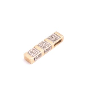 HÄNGE M 20 ÅTTKANT-SLIPADE DIAMANTER TOT. 0,12CT, 1,7CM, TILLV. GULDFYND