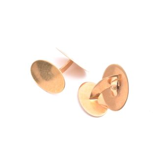 PAR MANSCHETTKNAPPAR (DEFEKTER & GRAVYR) 1,7CM, SVENSK IMPORT-STÄMPEL