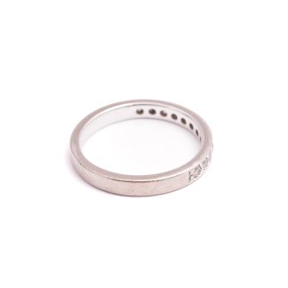 RING VITGULD ALLIANS M 12 BRILJANT-SLIPADE DIAMANTER TOT. CA 0,36CT, 18MM (DATUM-GRAVYR I SKENAN, GULDET NGT REPIGT) TILLV. SCHALINS