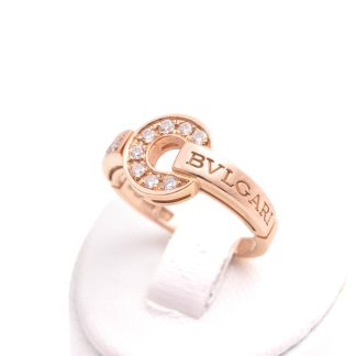 RING BVLGARI M 12 BRILJANT-SLIPADE DIAMANTER TOT. 0,28CT, 17MM, I ORIG ETUI, CERT SAKNAS, REK. NYPRIS: 68700:-