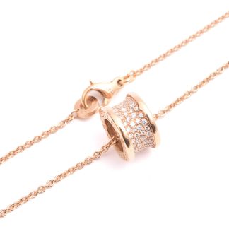 HALSSMYCKE BVLGARI B-ZERO PAVÉ M 99 BRILJANT-SLIPADE DIAMANTER TOT. 0,91CT, 45,5CM (KAN ÄVEN LÅSAS VID 42CM ELLER 38CM) UTAN CERT I ORIG ETUI, REK. NYPRIS: 172.000:-
