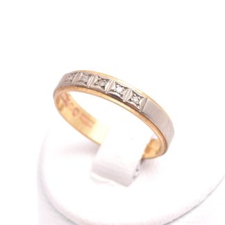 RING M 5 ÅTTKANT-SLIPADE DIAMANTER TOT. 0,04CT, 17,75MM, TILLV. ÖRNEUS GULDSMEDJA, STOCKHOLM 1973