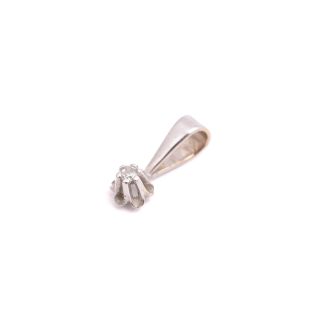 HÄNGE VITGULD M ÅTTKANT-SLIPAD DIAMANT CA 0,01CT, 8MM, TILLV. NSE, KÖPING