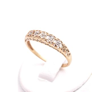 RING M 5 ÅTTKANT-SLIPADE DIAMANTER, 19MM, TILLV. GULDFYND