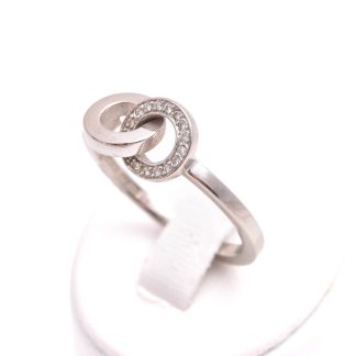 RING VITGULD EFVA ATTLING M 14 BRILJANT-SLIPADE DIAMANTER TOT. 0,07CT TW Si, 20,25MM, REK. NYPRIS: 25000:-