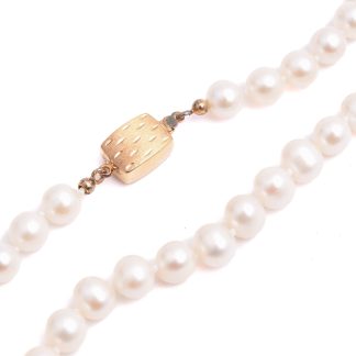 COLLIER SÖTVATTEN-PÄRLOR (7,0-7,8MM) 46CM, 18K I LÅSET