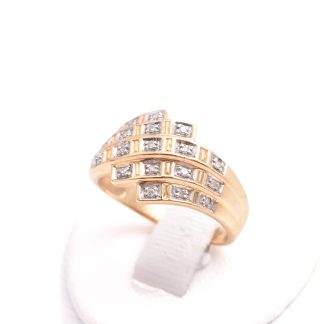 RING M 19 ÅTTKANT-SLIPADE DIAMANTER, 16,75MM, TILLV. GULDFYND