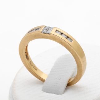 RING MED DIAMANTER, TOT. CA: 0,10CT, STORLEK: ø 17MM / 18K 4,1G