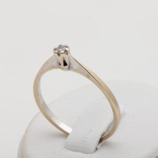 RING MED DIAMANT CA: 0,03CT, STORLEK: ø 17,75MM / 18K VITRODIERAT RÖDGULD, 1,8G - TILLV. GULDFYNDGRUPPEN