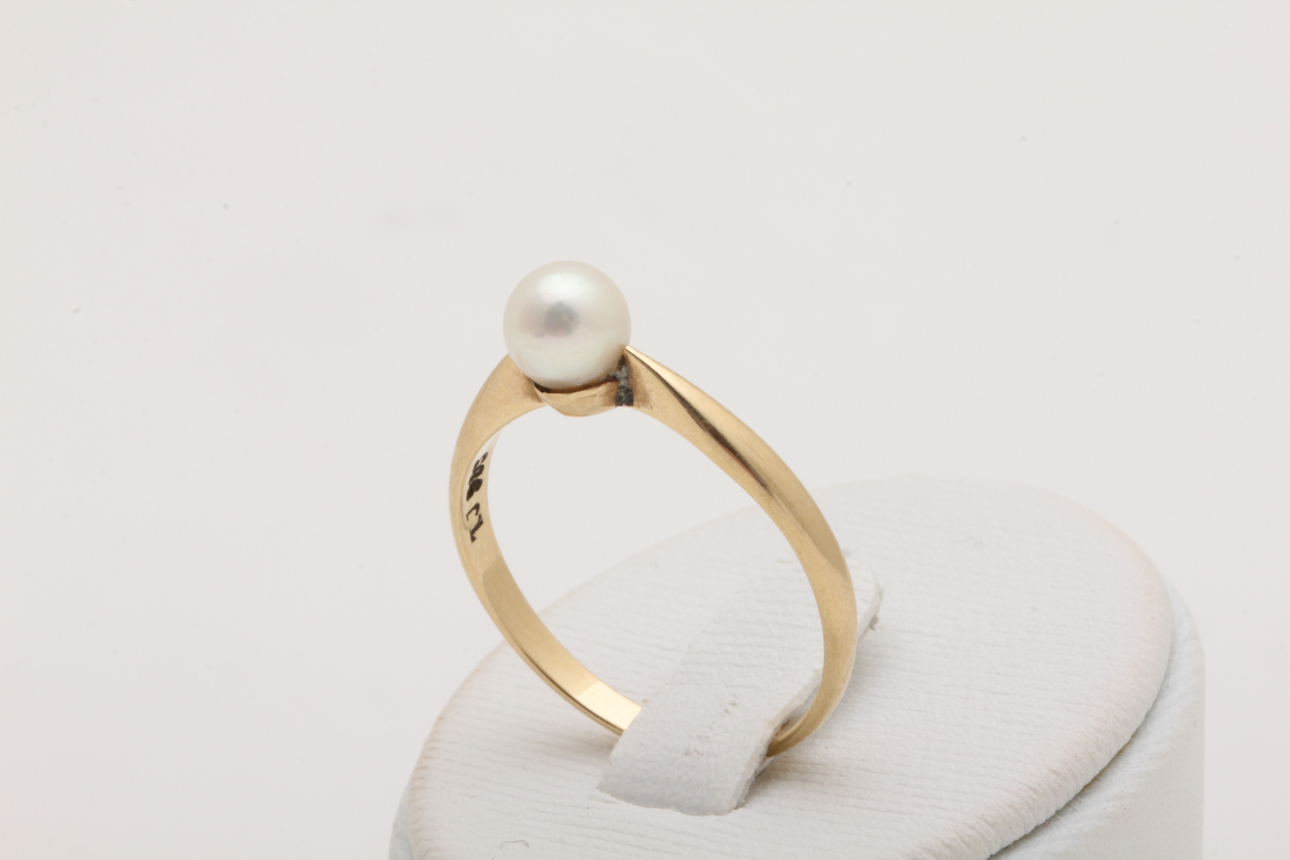 RING MED PÄRLA, STORLEK: ø 17,75MM / 14K 1,8G INKL PÄRLA