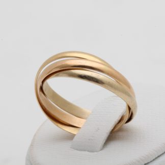 RING I TRE-FÄRGAT GULD, STORLEK: ø 18,25MM / 18K RÖD, VIT OCH ROSÉGULD 3,2G