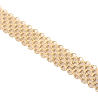 ARMBAND X-LÄNK, 19,5CM, BREDD: 18MM - TILLV. CLAREUS 1976, OBS! NÅGRA LÄNKAR ÄR LITE BUCKLIGA