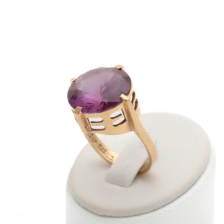 RING MED AMETIST, ø 18,75MM - TILLV. MARKSTRÖMS I UPPSALA - TOTALVIKT: